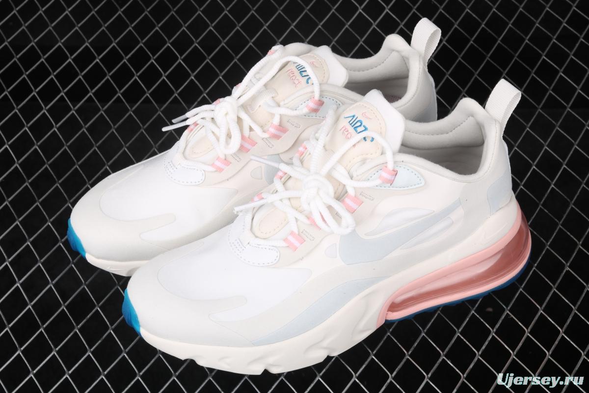 NIKE Air Max 270React new high-frequency mesh function half-palm air cushion cushioning running cloth shoes AT6174-100