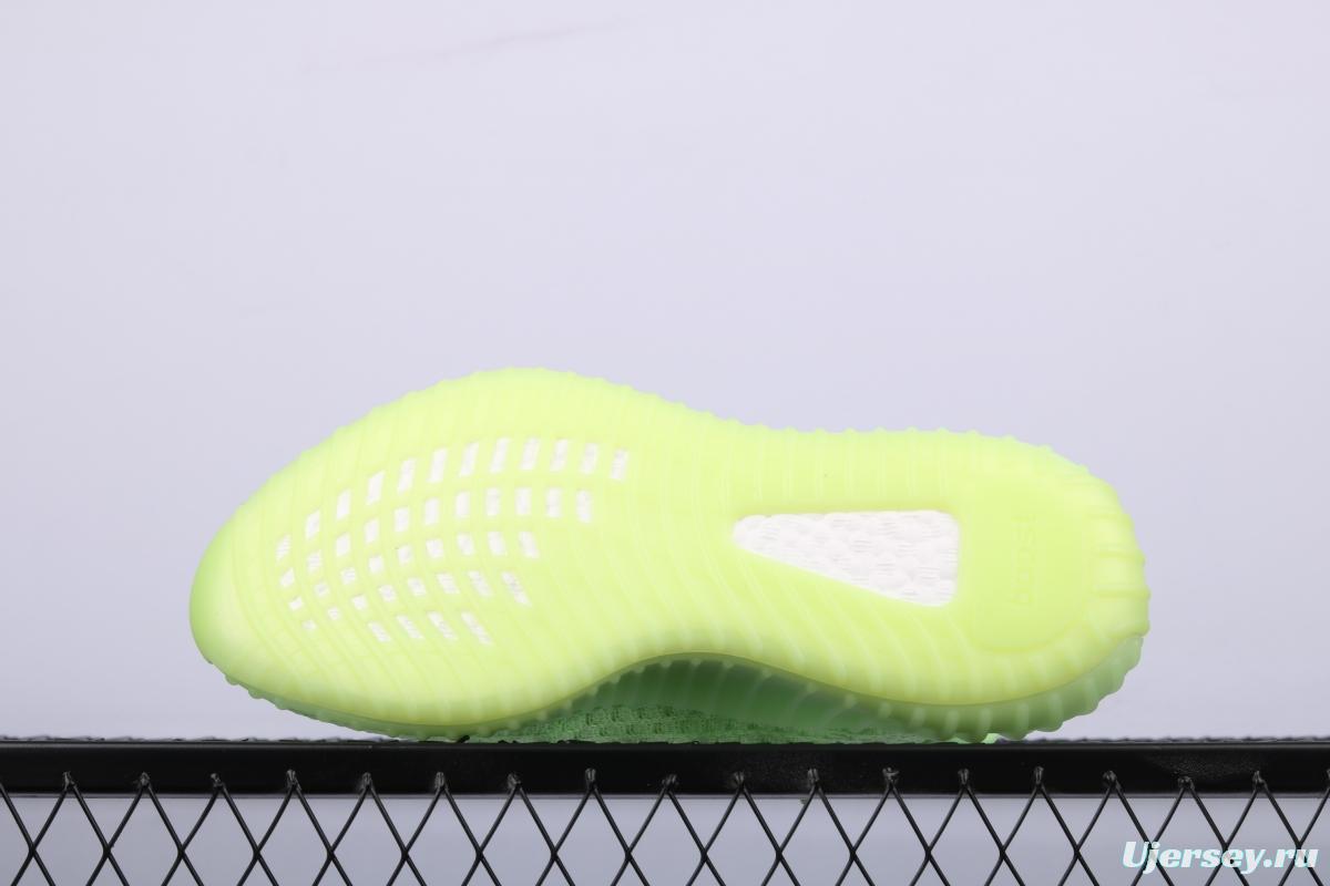 Adidas Yeezy 350 Boost V2 EG5293 Darth Coconut 350 second generation fluorescent green hollowed-out silk color matching