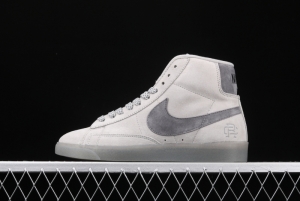 Reigning Champ x NIKE Blazer Mid Retro defending champion joint top suede 3M reflective high-top board shoes 371761-009