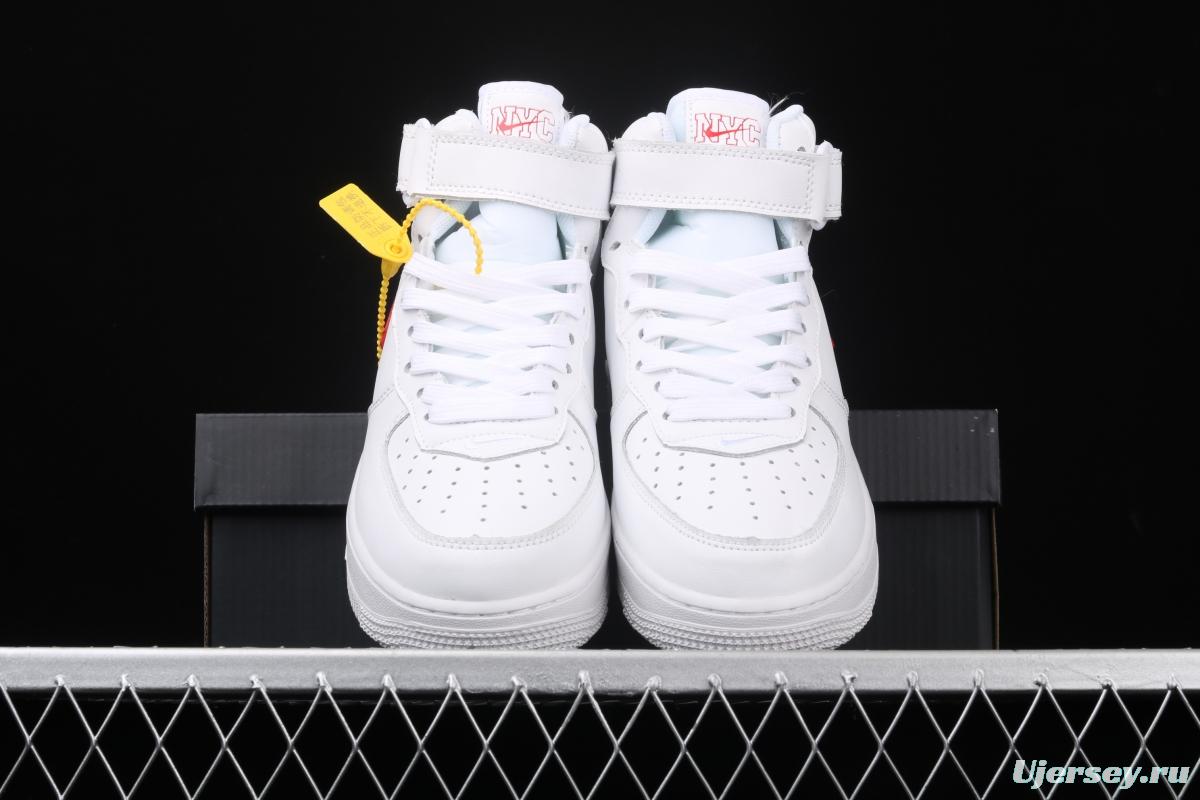 NIKE Air Force 1 Mid Retro Prm QS small hook high top casual board shoes AO1639-410