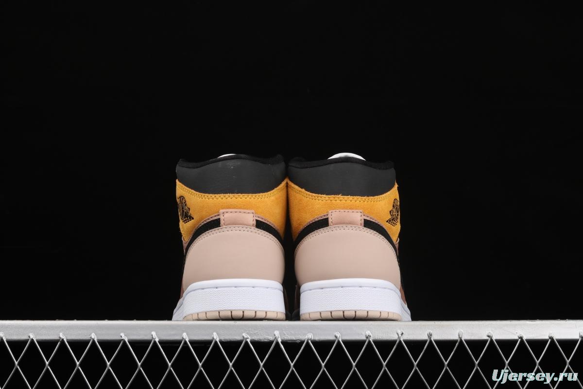 Air Jordan 1 Mid milk tea orange Zhongbang basketball shoes DD2224-200