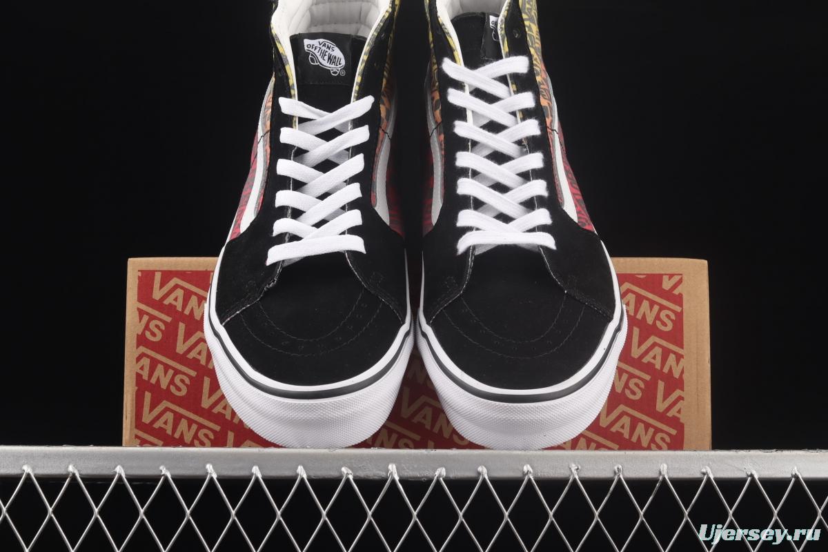 Vans Sk8-Hi Slim graded letter printed high-top casual board shoes VN0A4U3C2N5