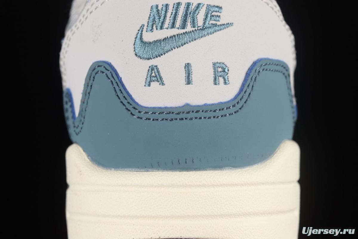 Patta x Nike Air Max 1 joint style suede spliced half-palm air cushion vintage running shoes DH1348-004