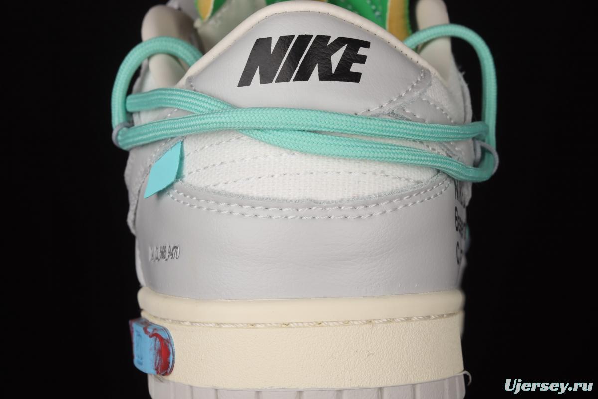 OFF-White x NIKE DUNK Low 04 of 50 OW grey leisure sports skateboard shoes DM1602-108