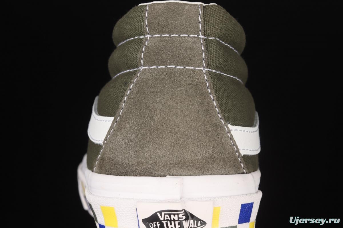 Vans SK8-Mid Reissue Vance squirrel green Zhongbang casual shoes VN0A391F2BM