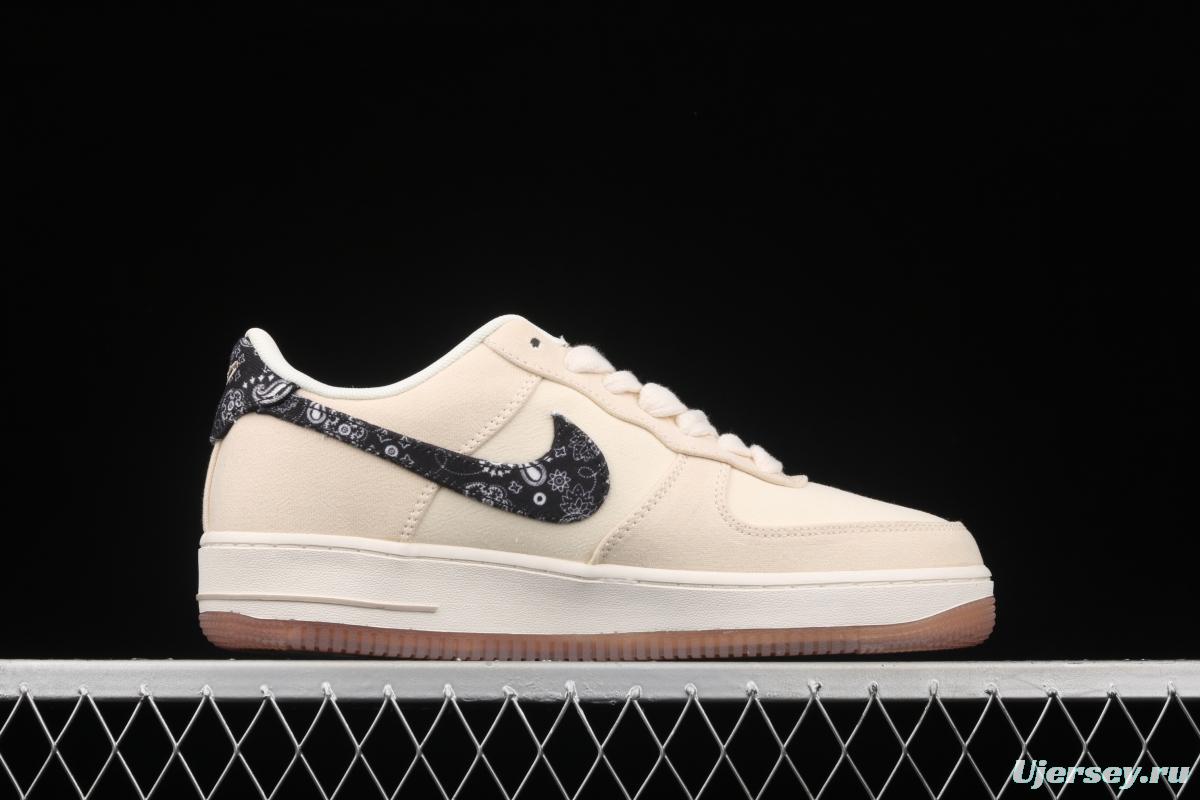 NIKE Air Force 1x07 canvas low-top casual board shoes DJ4631-200