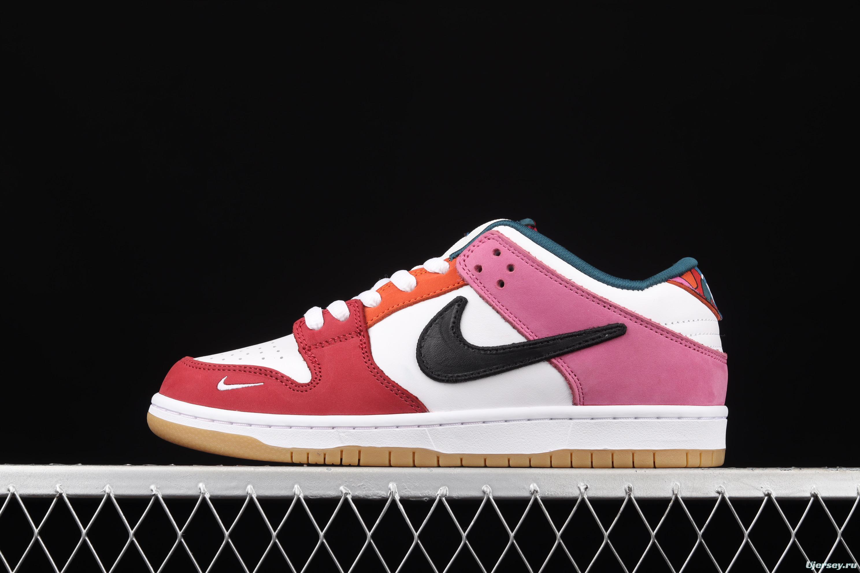 Parra x Nike SB DUNK Low Multi-Color 2021 Slam Dunk Series low-side leisure sports skateboard shoes mandarin duck color difference splicing double small hooks DH7695-2021