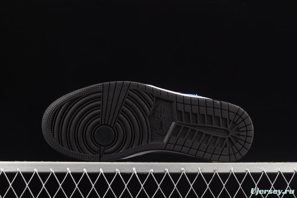 Air Jordan Low black blue and white low-gang culture leisure sports basketball shoes DC0774-041