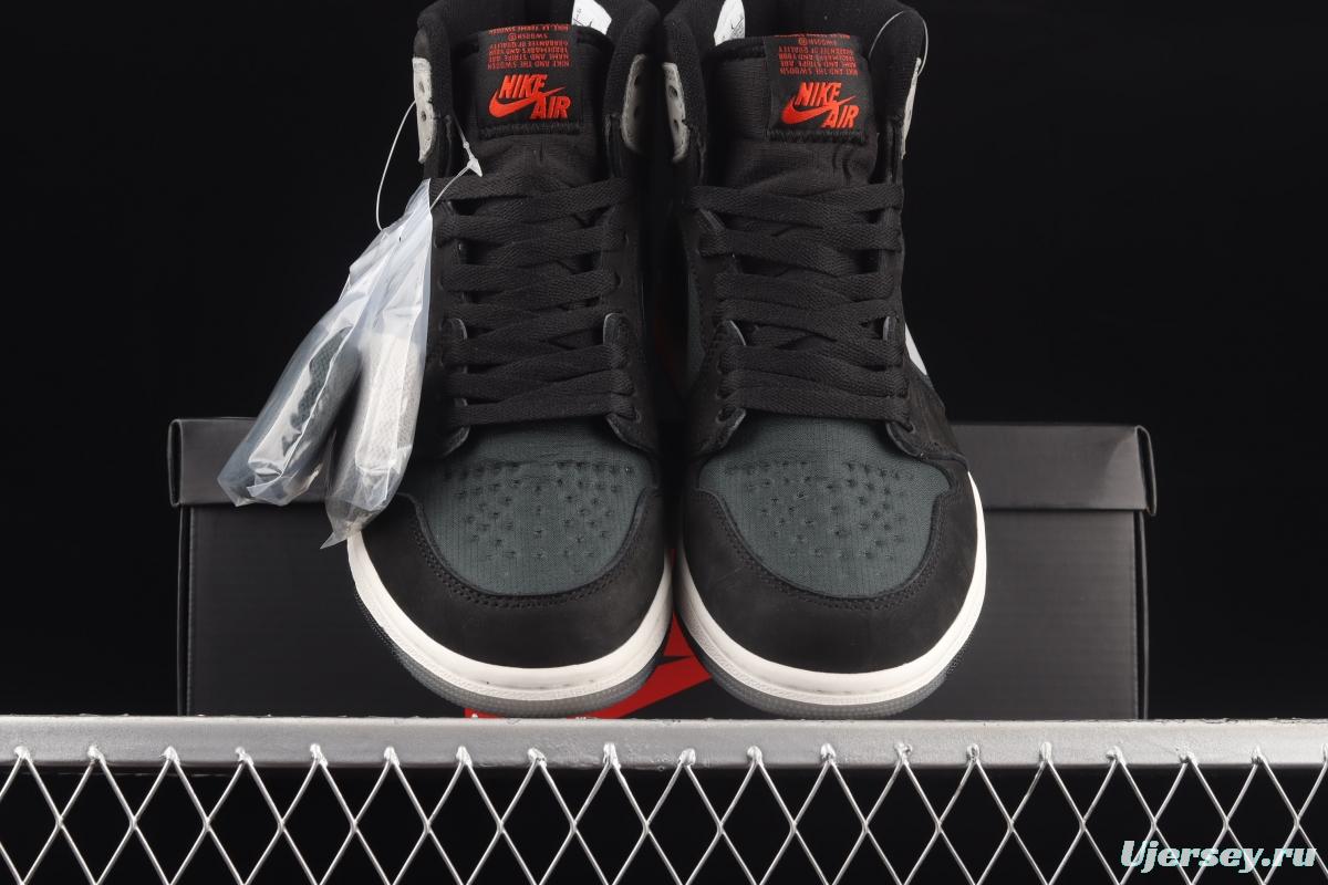 Air Jordan 1 Retro Premium Black and Grey 3M reflective High Top Basketball shoes DB2889-001