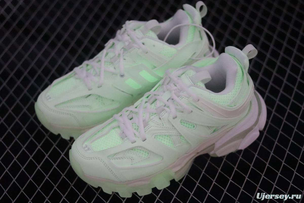 Balenciaga Sneaker Tess s.Gomma Res BI ALV/TIS EFF NUBUK/TIS E 2020 latest color matching luminous white trendy running shoes W3CR19000