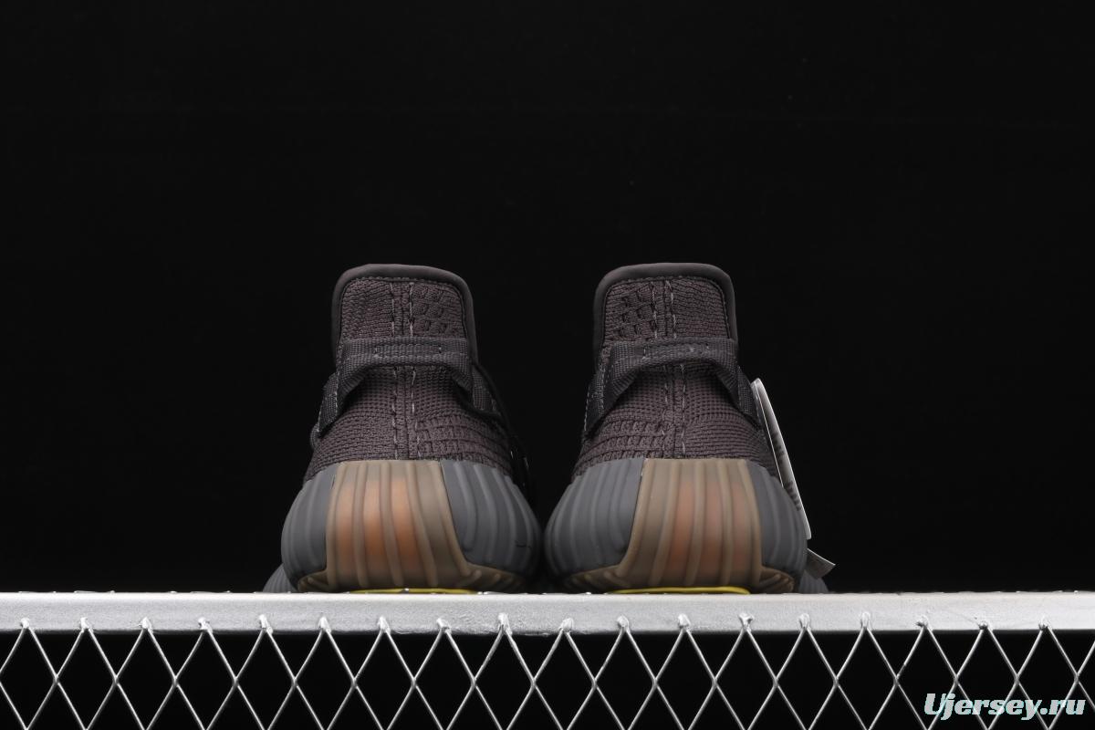 Adidas Yeezy Boost 350V2 Cinder FY4176 Darth Coconut 350 second generation hollowed-out side transparent rubber all over the sky star color BASF popcorn