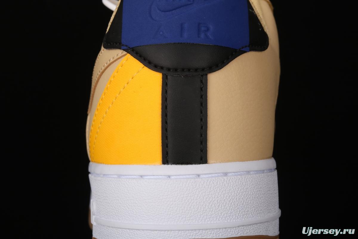 NIKE Air Force 1 Low NBA yellow and white raw rubber low-side leisure sports board shoes CT2298-200