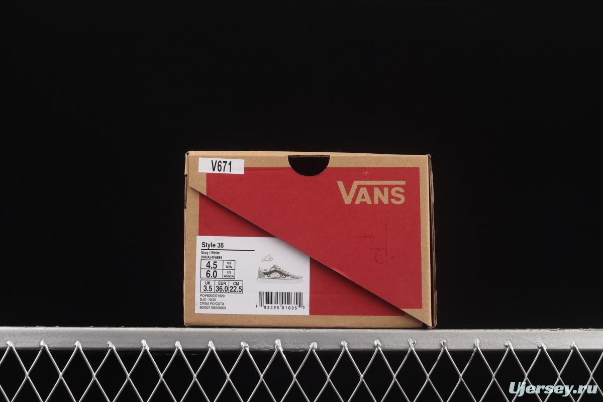 Vans Style 36 Moroccan style theme series high top leisure sports board shoes VN0A54F6688