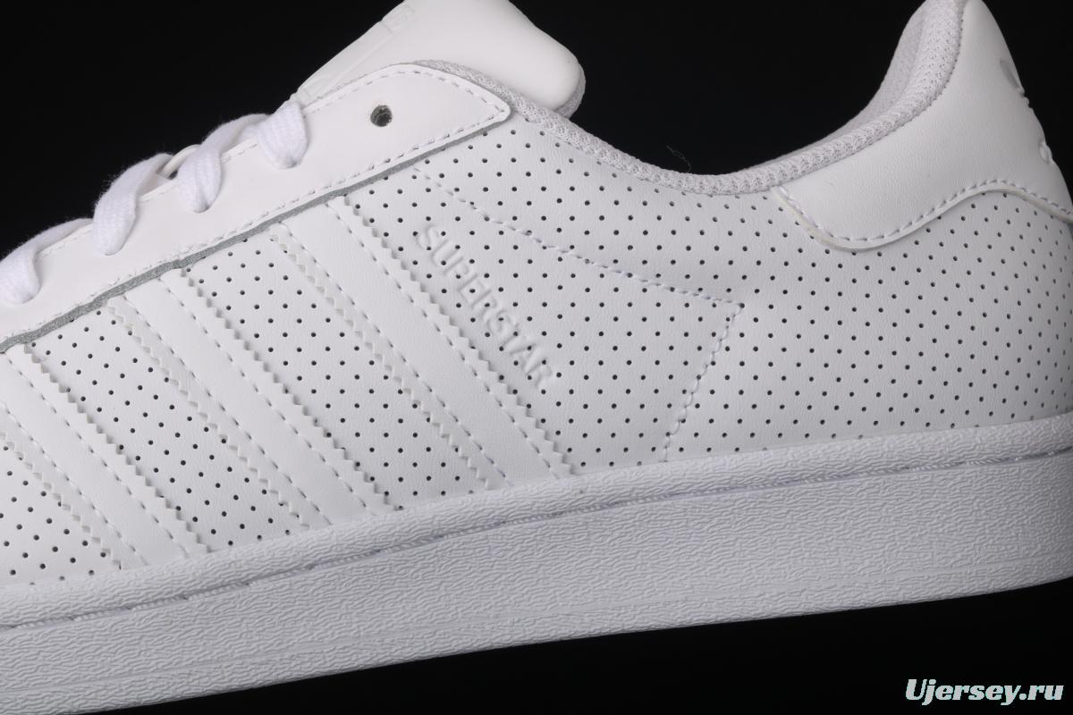 Adidas Superstar FV3445 shell head 50th anniversary limited all-white punching sports leisure board shoes