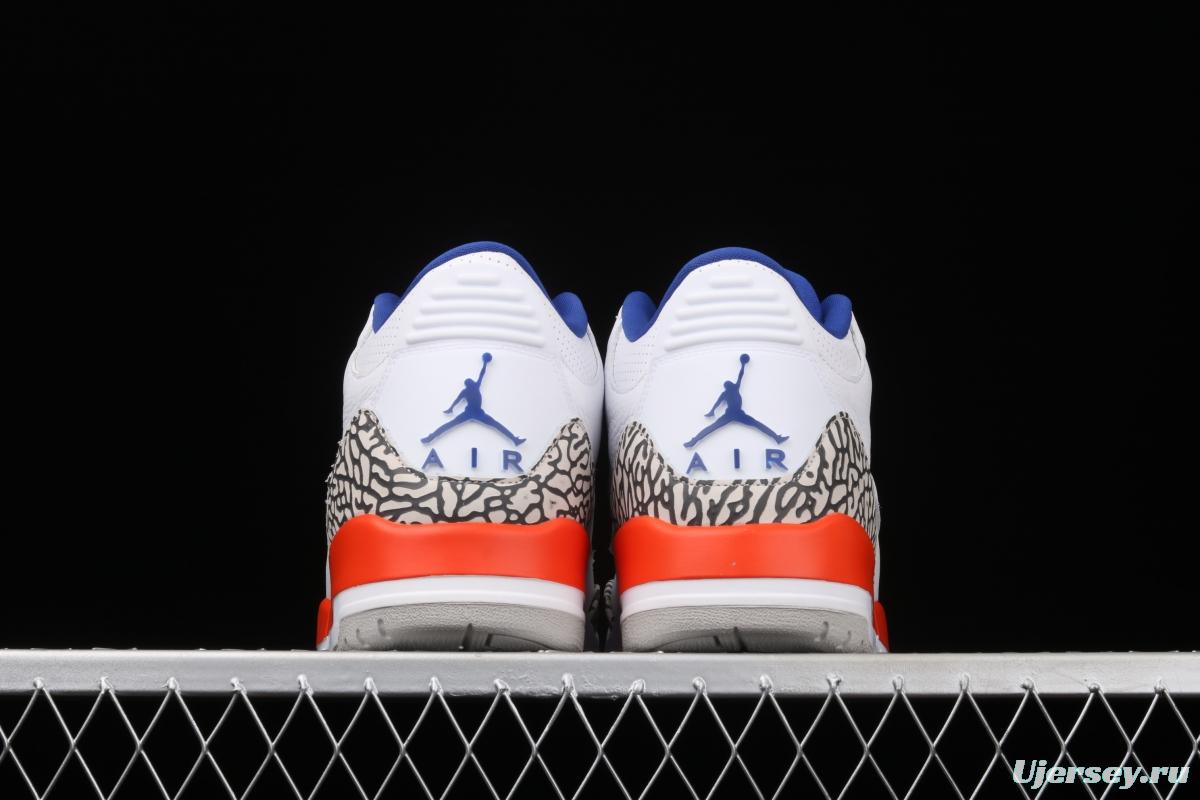 Air Jordan 3 Retro Knicks AJ3 Joe 3 Knicks color match 136064-148