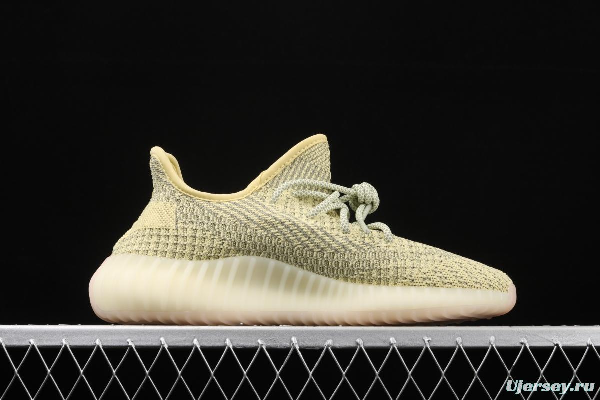 Adidas Yeezy 350 Boost V2 FV3255 Darth Coconut 350 second generation hollowed-out silk yellow star matching BASF popcorn