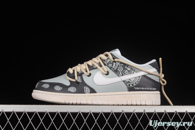 NIKE DUNK Low Retro Vibe style distressed deconstructed shoelaces smoke gray SB low-top sports casual sneakers DD1503-109