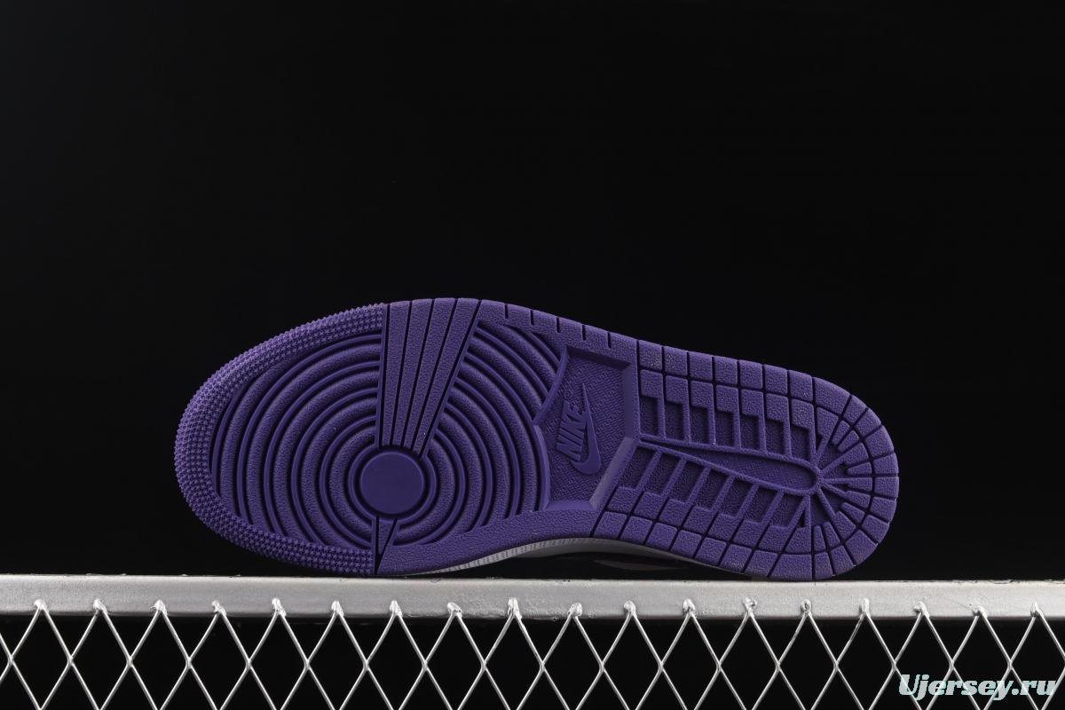 Air Jordan Low White and Purple Coat low-end Culture Leisure Sports Basketball shoes DC0774-500