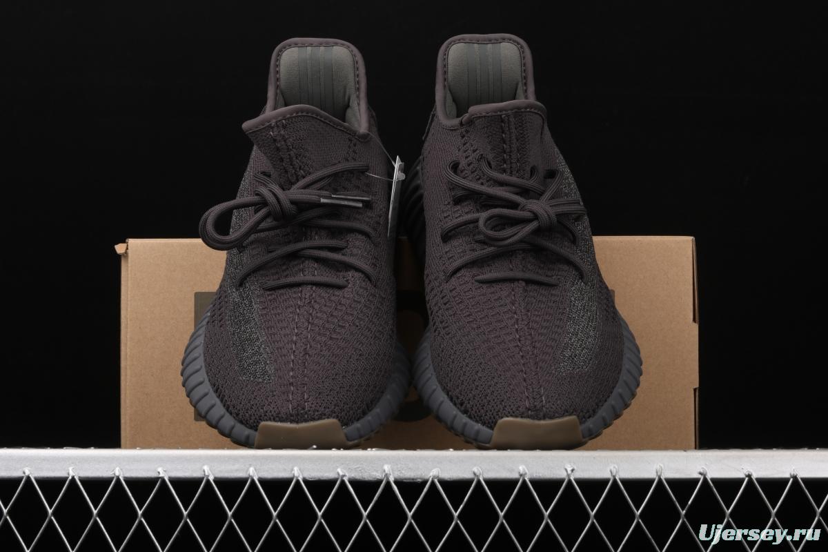 Adidas Yeezy Boost 350V2 Cinder FY4176 Darth Coconut 350 second generation hollowed-out side transparent rubber full star color matching BASF Boost original bottom