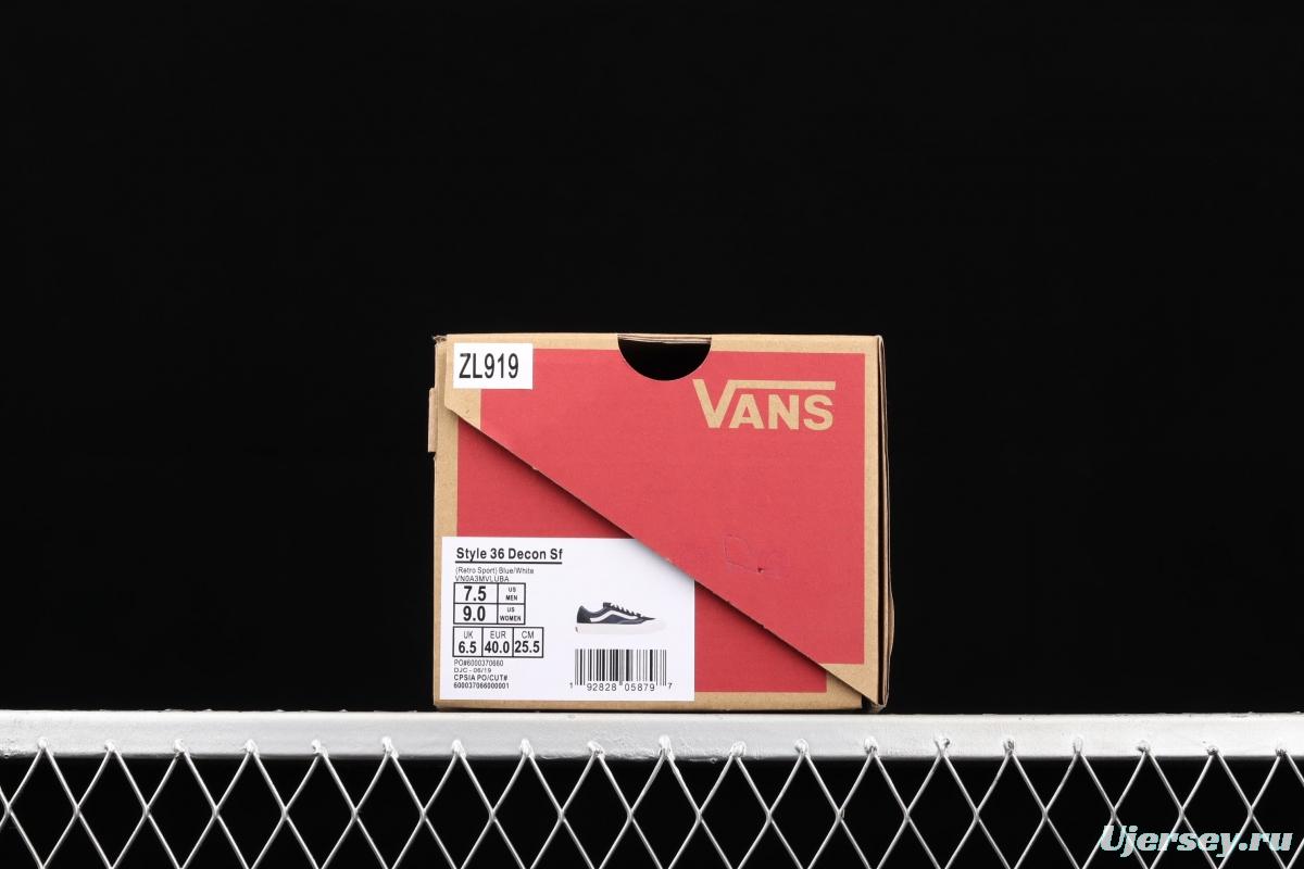 Vans Style 36 Cecon SF PEACEMINUSONE Baotou Tibetan Blue Leisure Board shoes * Whale low top casual shoes VN0A3MVLUBA