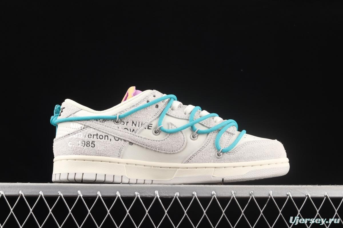 OFF-White x NIKE DUNK Low OW SB buckle rebound fashion casual board shoes DJ0950-107