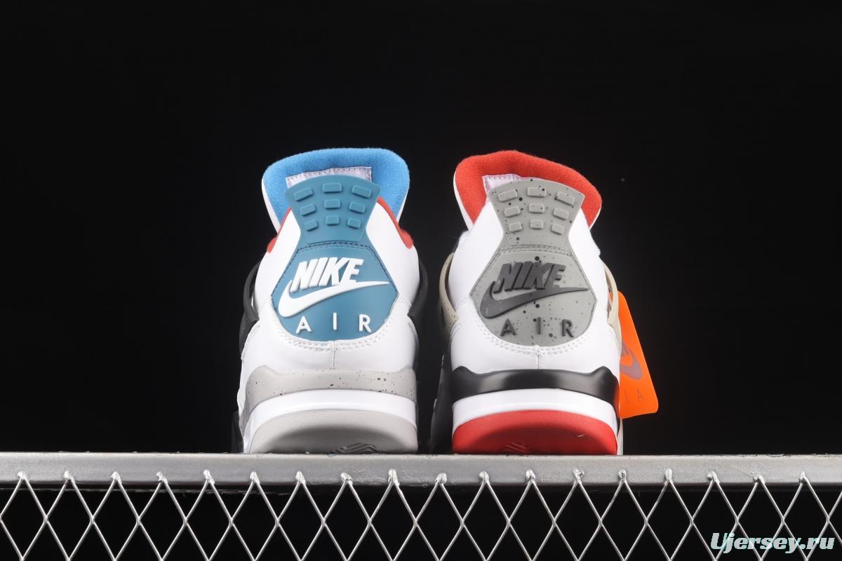 Air Jordan 4 What The first layer mandarin duck white cement CI1184-146,