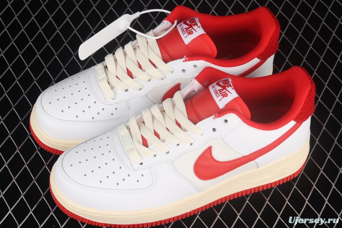 NIKE Air Force 1x07 sail white red low top casual board shoes DO5220-161,