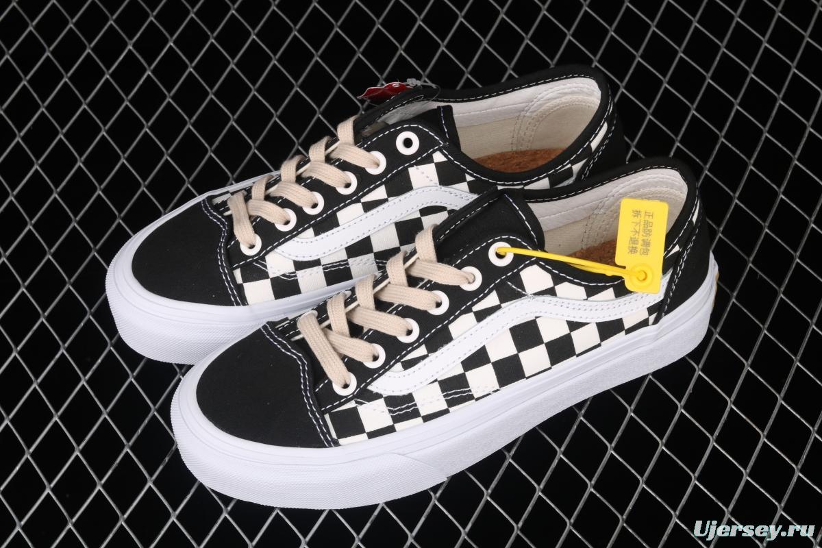 Vans Style 36 black and white checkerboard low upper board shoes sports shoes VN0A3MVL42E