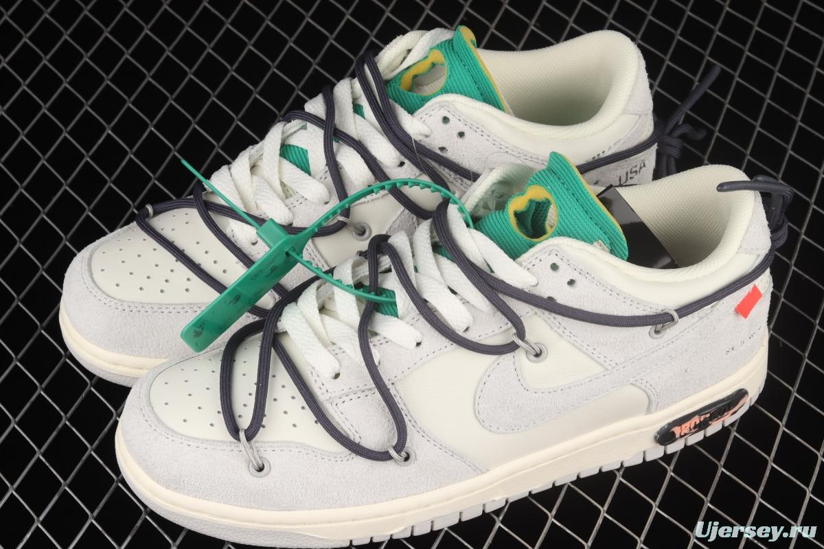 OFF-White x NIKE DUNK Low OW suede SB buckle rebound fashion casual board shoes DJ0950-115