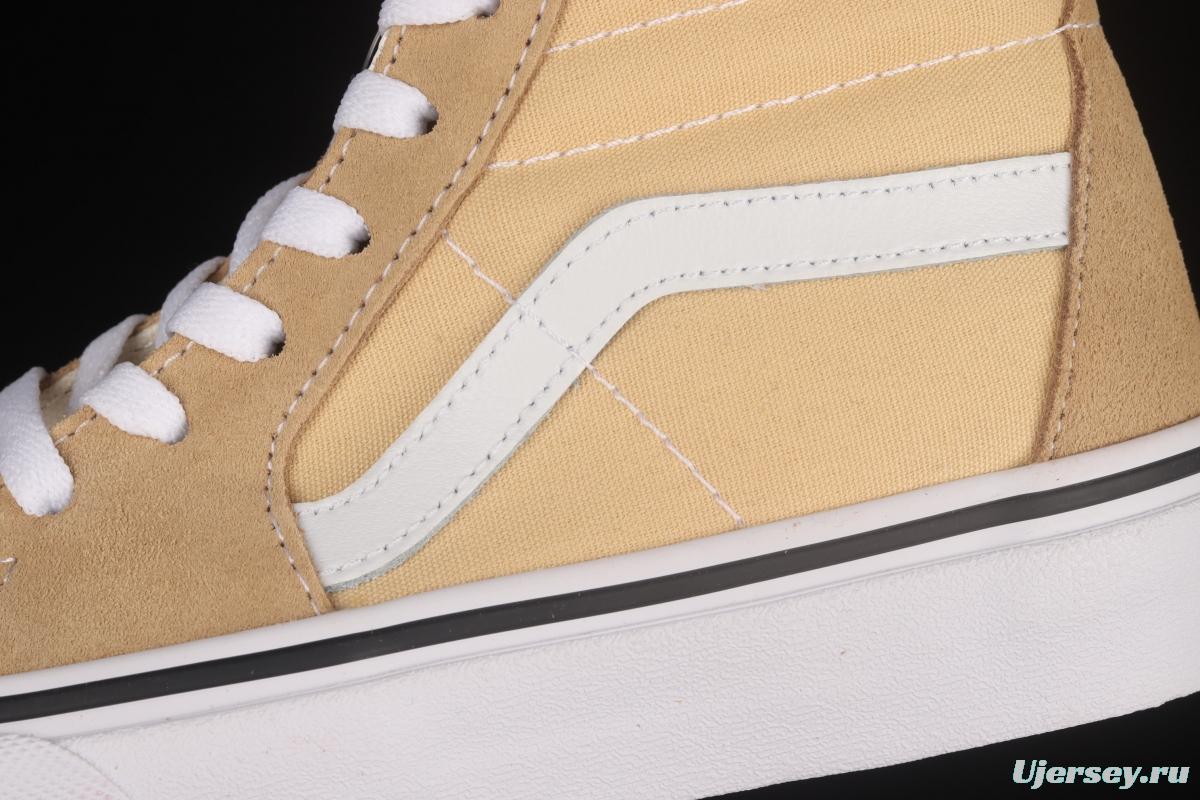 Vans Sk8-Hi milk tea color high-top casual board shoes VN0A32QG4G5