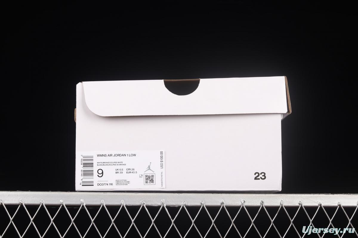 Air Jordan 1 Low red and white low top basketball shoes DC0774-116