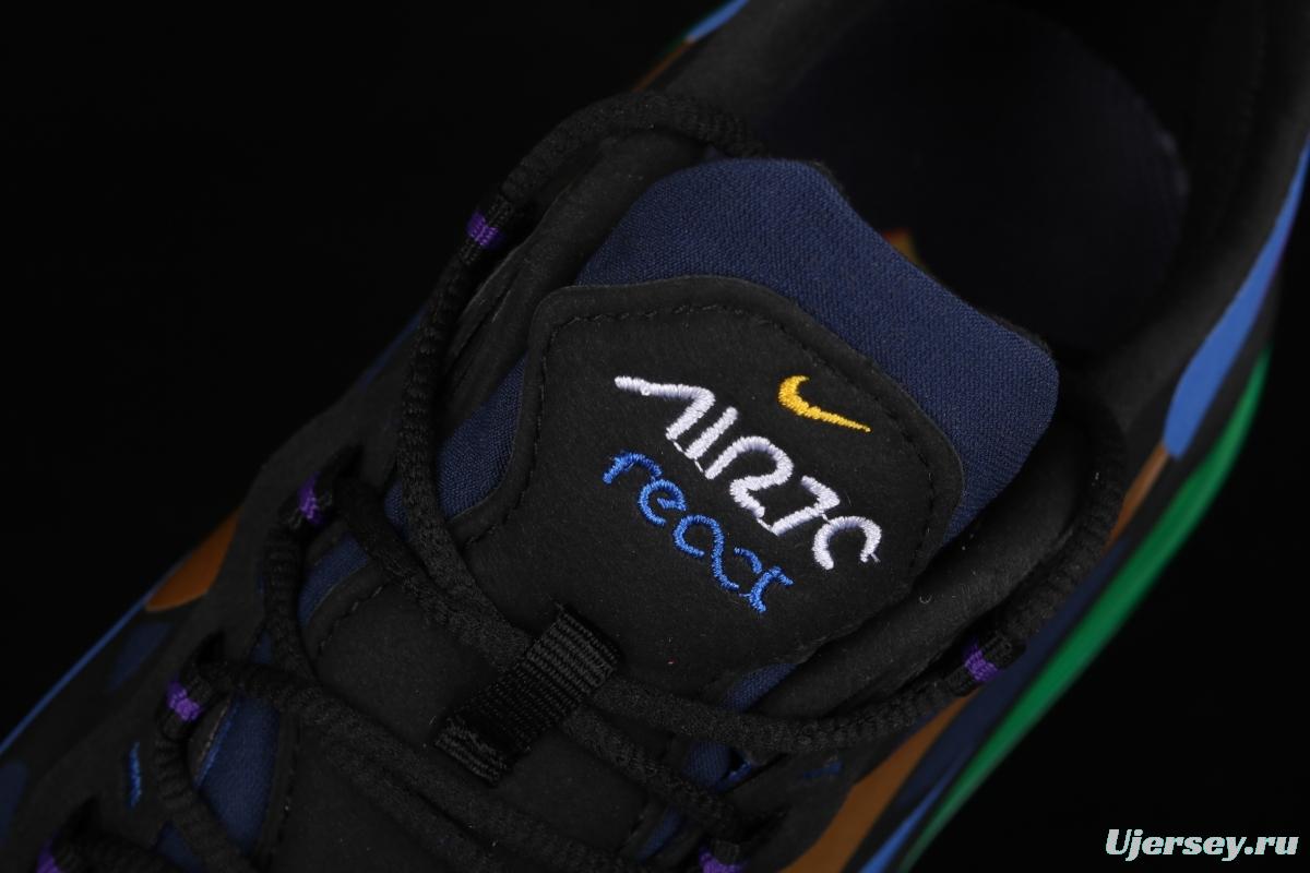 NIKE Air Max 270React new high-frequency mesh function half-palm air cushion cushioning running cloth shoes AO4971-005