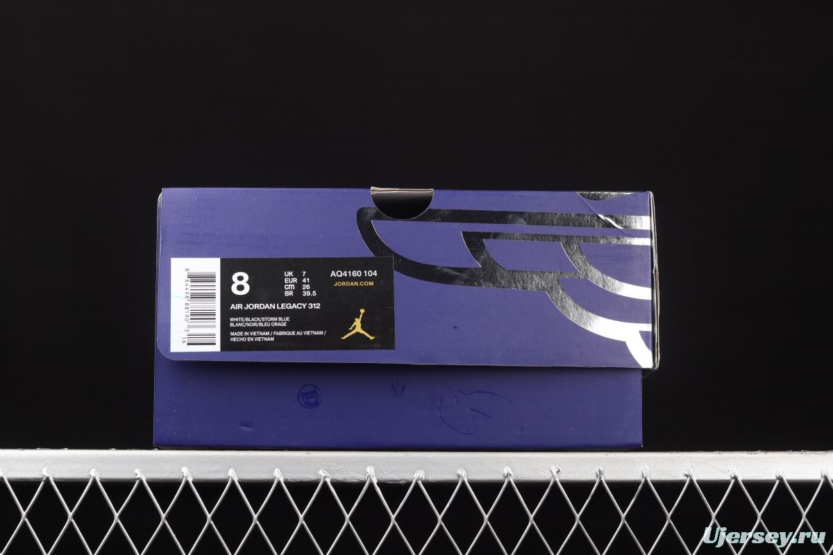 Jordan Legacy 312 white and blue color Velcro three-in-one board shoes AQ4160-104