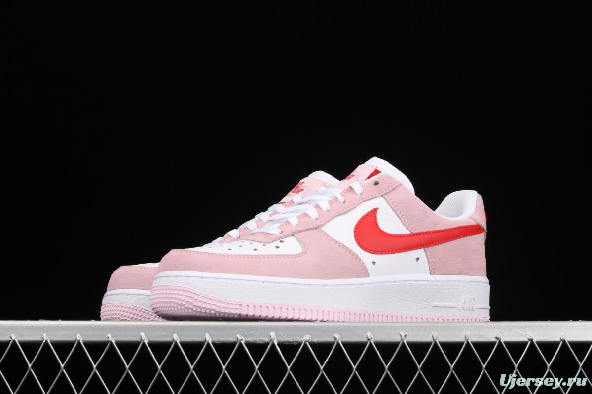 NIKE Air Force 11607 QS Pink Valentine's Day PEACEMINUSONE same style DD3384-600