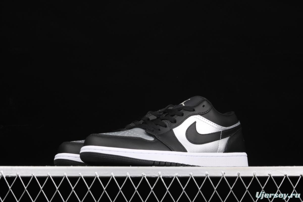 Air Jordan 1 Low low-top black silver culture leisure sports shoes DA5551-001