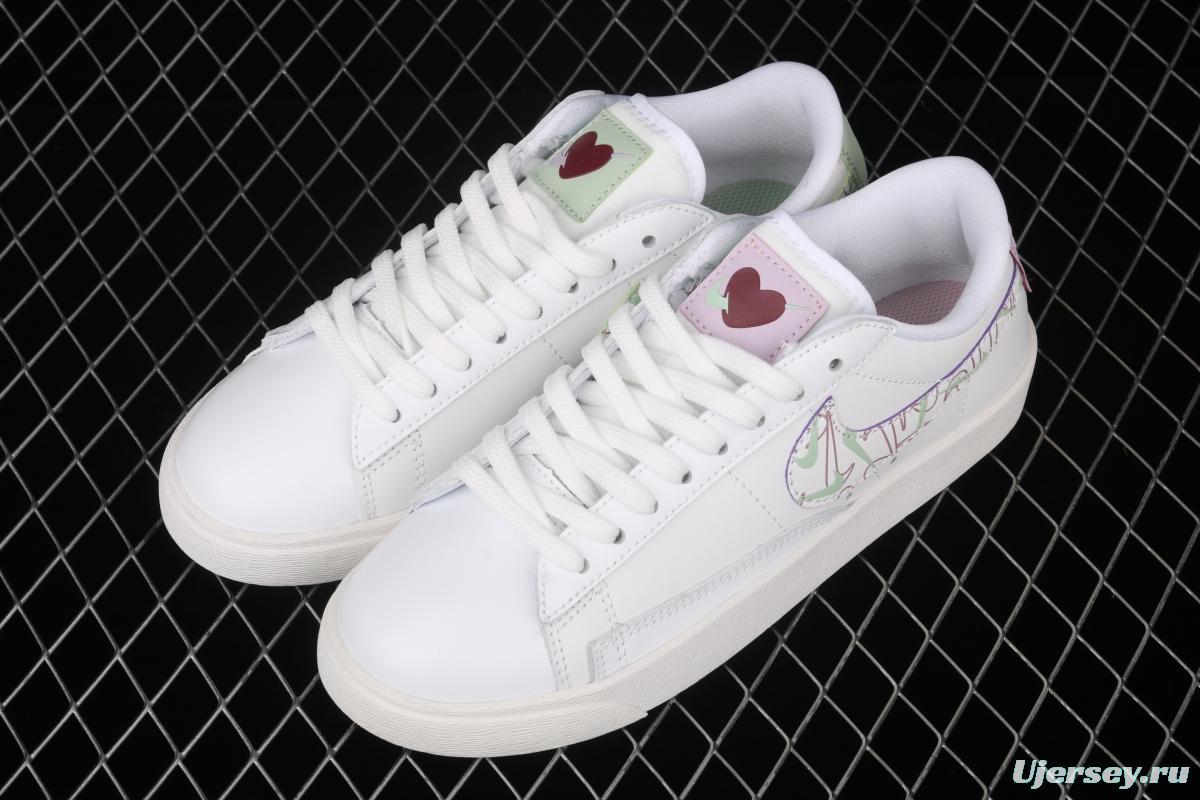 NIKE Blazer Low SE Valentine's Day shallow-cut sole retro classic Blazers leisure sports board shoes CT5750-100