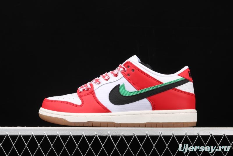 Frame Skate x NIKE SB DUNK Low Habibi white and red double hook dunk series retro low side leisure sports skateboard shoes CT2550-600