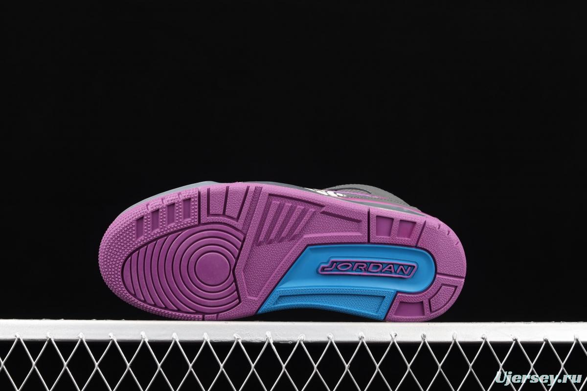 Jordan Legacy 312 black and purple color Velcro three-in-one board shoes AV3922-005