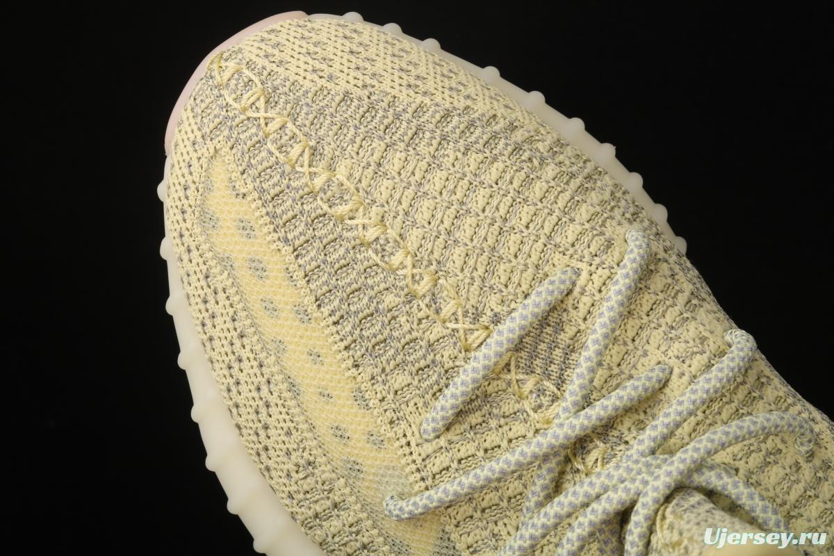 Adidas Yeezy 350 Boost V2 FV3255 Darth Coconut 350 second generation hollowed-out silk yellow star matching BASF popcorn