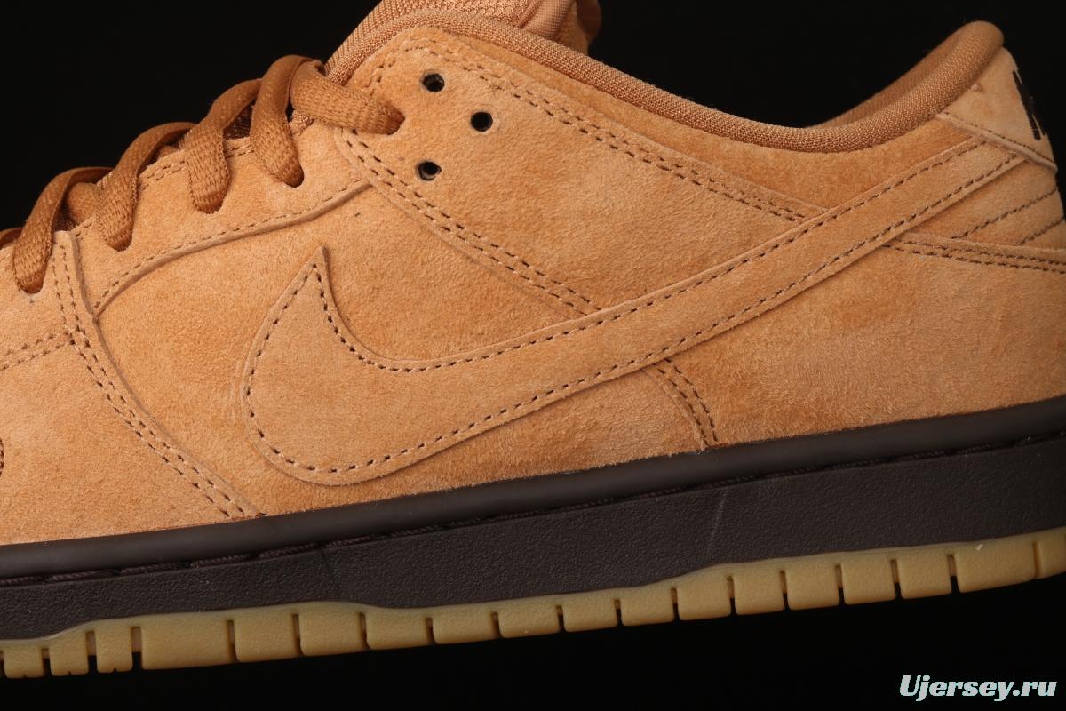 NIKE SB DUNK Low Pro wheat color deciduous yellow low-side sports skateboard shoes BQ6817-204