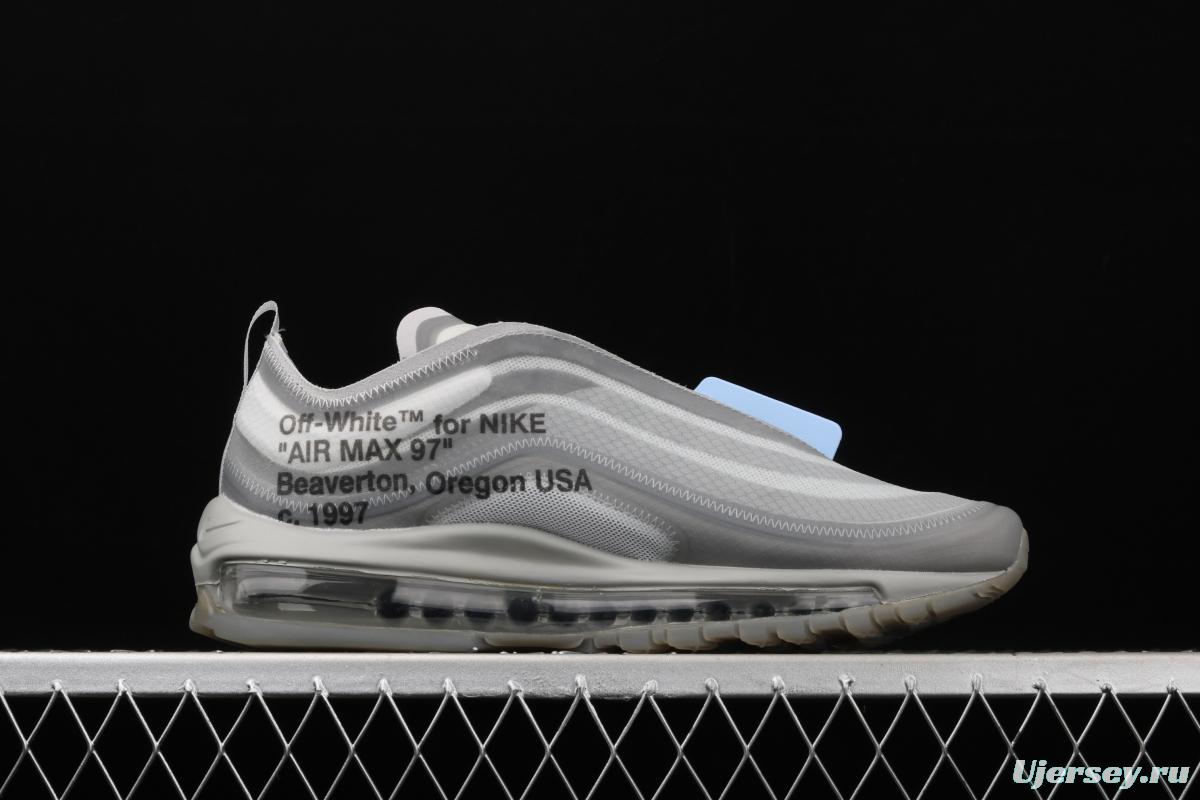 OFF-White x NIKE Air Max 97 OG OW bullet limited running shoes AJ4585-101