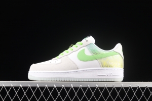 NIKE Air Force 1x 07 ESS video game 3D Apple green low-top casual board shoes DA8302-555