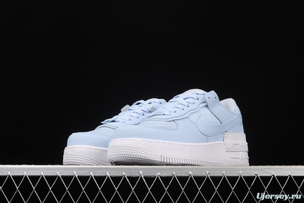 NIKE Air Force 1 ShAdidasow light weight heightened low-top board shoes CV3020-400