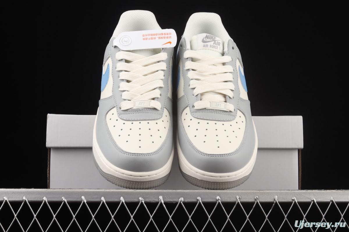 NIKE Air Force 1 Low white and gray color 3M reflective low-top casual board shoes DH2296-668