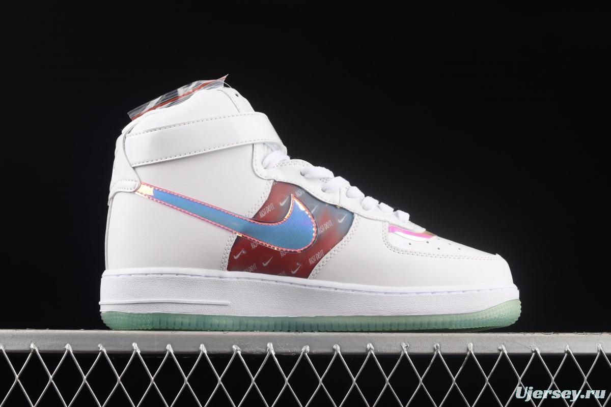 NIKE Air Force 1mm 07 LV8 Good Game video game limits white dazzling laser Velcro high upper board shoes DC2111-191