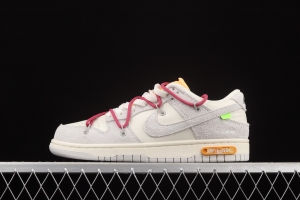 OFF-White x NIKE DUNK Low 12 of 50 OW suede SB buckle rebound fashion casual board shoes DJ0950-114