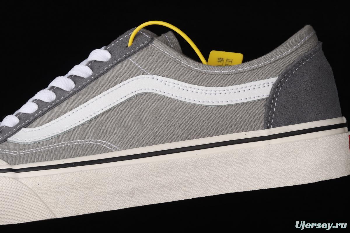 Vans Style 36 gray and white crescent toe low upper shoes VN0A3MVL195