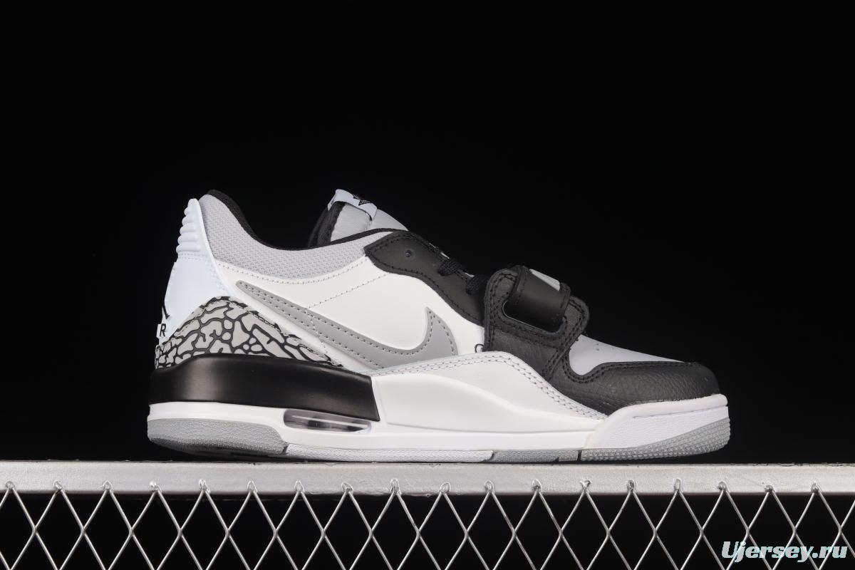 Air Jordan Legacy 312 Black and White Silver Velcro 3-in-1 Sneakers CD7069-105