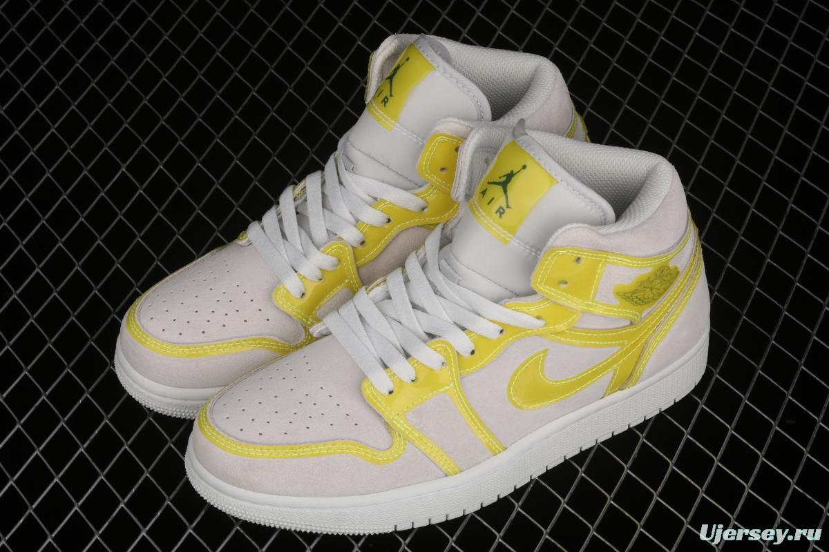 Air Jordan 1 Mid Lx beige Zhongbang basketball shoes DA5552-107