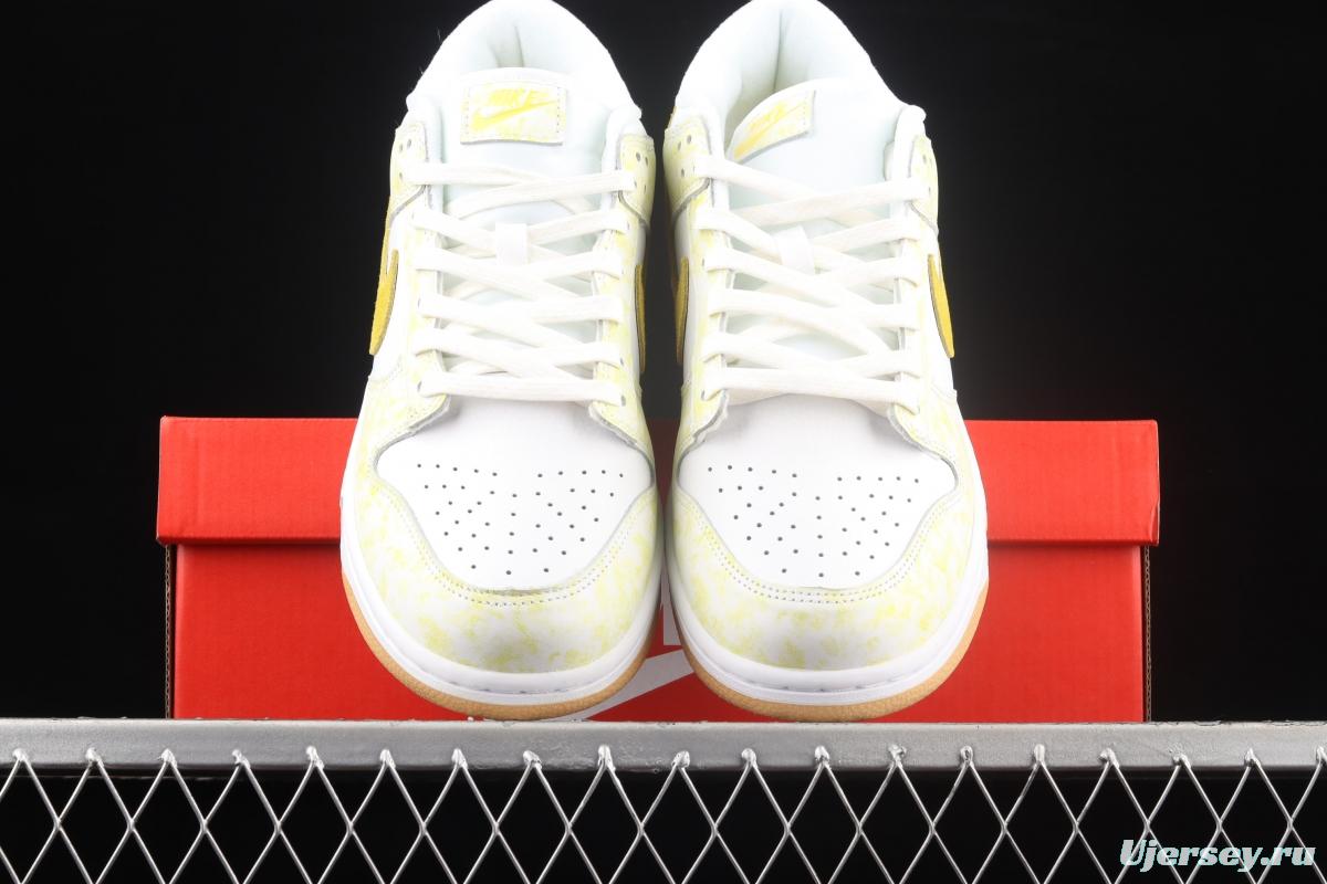 NIKE SB DUNK Low Prm yellow and white color SB buckle rebound fashion leisure board shoes DM9467-700